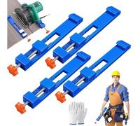 Base De Coupe Réglable, Guide De Scie Circulaire Électrique Avec Pince De Positionnement, Rail De Guidage Réglable, Pince De Coupe Et Fraisage Précise (4PCS)