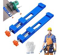 Base De Coupe Réglable, Guide De Scie Circulaire Électrique Avec Pince De Positionnement, Rail De Guidage Réglable, Pince De Coupe Et Fraisage Précise (2PCS)