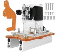 Base de défonceuse à bois, gabarit compact de 5,1 cm avec support de diamètre intérieur de 65 mm, alliage d'aluminium pour guide de bord pour le travail du bois, chanfreinage, rainurage et (B)