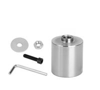 Base de défonceuse en acier au carbone 8-30 mm pour perles de Bouddha, fraise à boule, base de positionnement argentée pour le travail du bois