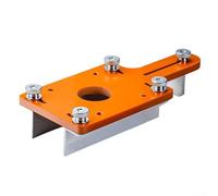 Base de défonceuse en alliage d'aluminium avec support de montage de tondeuse de 65 mm, gabarit de localisation de fente en bois pour couper les bords, butée de profondeur réglable pour chanfreiner et