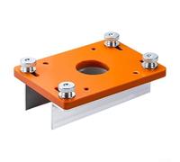 Base de défonceuse en aluminium avec système de gabarit de rainurage et fixation de bordure, guide de fixation pour débroussailleuse de 65 mm pour projets de chanfreinage, rainurage et menuiserie