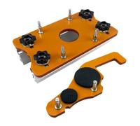 Base de défonceuse en bois pour débroussailleuse de 65 mm, support de fente avec localisateur, compatible avec les planches de 0 à 5 cm, pour armoire, placard, meubles, rainurage et chanfreinage