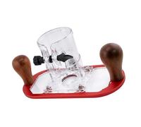 Base de défonceuse haute résistance pour débroussailleuse de 65 mm avec poignée en bois et protection en acrylique transparent pour des opérations précises, accessoires professionnels de table de