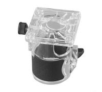Base de défonceuse pour débroussailleuse plongeante, plaque de base en plastique transparent et noir pour le travail du bois, 95 x 83 x 106 mm, compatible avec différentes coupes