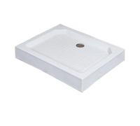 Base de douche d'angle avec surface texturée antidérapante, facile à installer pour l'intérieur et l'extérieur