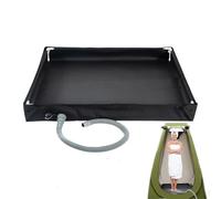 Base de douche extérieure, plateau de tente de douche pliable, design léger et imperméable et matériau facile à nettoyer, seau de collecte d'eau portable pour camping-car, voyage, camping, cabane