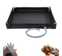 Base de douche pliable, Bac de douche portable, Étanche, Camping, Camping-car, Pliable, Tuyau de vidange, Tente, Jouer avec le sable, Animaux de compagnie, Plateau de douche pour extérieur (Noir)