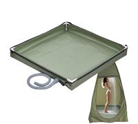 Base de douche pliable - douche pliante, support de clôture léger, plancher de rideau résistant à l'eau, base de transport facile | pour camping en plein air camping-car voyage salle de bain