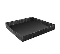 Base de douche pliable en PVC pour douches en déplacement avec support de tuyau de vidange intégré pour une installation extérieure stable