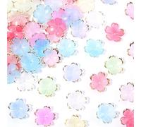 Base de fleur tendance à cinq pétales - Matériaux acryliques dorés offrant une tenue décontractée pour des accessoires élégants - Base en acrylique