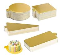 Base de Gâteau Mousse,CHENKEE 120 Pcs Mini Bases De Gâteau En Carton Mousse Cake Boards Décorative Planches Assiettes En Papier De Gâteau Base De Plateau De Dessert pour Mariage fête D'anniversaire