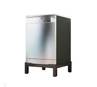 Base de Lave-Linge Base en Fer Support en Métal Lave-Linge Capacité 200 kg Socle pour Machine à Laver Étagère Piédestal Pieds Antidérapant Coussin Antidérapant 61 x 61 x 16cm Noir