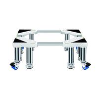 Base de Lave-Linge Meuble Appareil Base Machine à laver Réglable Mobile pour Réfrigérateur Congélateur Pose Libre 8 Pieds 4 Roues Chariot Support Hauteur 25 75cm Double Porte Compatible Cave