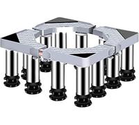 Base de Lave-Linge Support de machine à laver mobile et réglable, hauteur multifonctionnelle de 19 à 22 cm, support télescopique anti-vibrations pour sèche-linge, longueur/largeur de 40 à 65