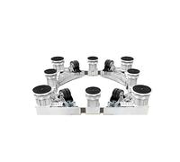 Base De Lave-Vaisselles Lourd Socle Lave Linge Base de Sèche-linge avec 4 Roues Et Frein À Pied Réglable 52-67cm Chariot Réfrigérateur Stent Réduction du Bruit Antichoc-500kg