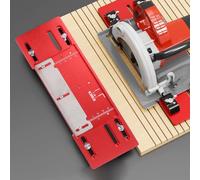 Base de machine à découper légère 2 en 1 pour le travail du bois - Poinçonneuse - Pochoir réglable en aluminium avec support de coupe plat biseauté 296 x 90 x 8 mm - Rouge