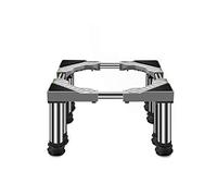 Base De Machine à Laver RéGlable Acier Inoxydable Socle Lave Linge Universel RéFrigéRateur Base 45cm-65cm RéGlable Support RéDuction Du Bruit Effet pour RéFrigéRateur SèChe-Linge