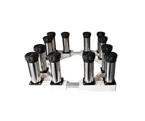 Base De Machine à Laver RéGlable Largeur/Longueur 47-67cm Socle Refrigerateur Antichoc Support pour Plateau Socle Lave-Linge SèChe-Linge Hauteur 18-21cm Climatiseur Support (18-21cm,12 Legs)