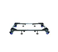 Base de machine à laver réglable, roues de réfrigérateur et congélateur, robuste, réglable, base de machine à laver mobile, longueur 82-125 cm, largeur 53-83 cm, support de meuble télescopiq