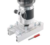 Base de machine à tailler les bords, légère, 16,6 x 9 x 14 cm, support pour machine à couper, guide de bord pour le travail du bois, design antidérapant, idéal pour le travail du bois