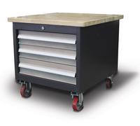 Base de machine mobile 3 tiroirs 650x655x620 charge 500 kgs Optimum MSU3