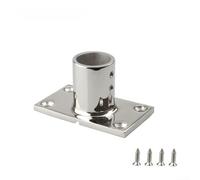Base de main courante marine en acier inoxydable 316, douille rectangulaire pour tuyau de 22 mm et 25 mm, raccord de support de rail robuste pour bateau, yacht (25 mm)