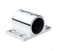 Base de main courante rectangulaire en acier inoxydable 316 robuste pour yacht de bateau, bateau, garde-corps, support carré argenté poli (25 mm)