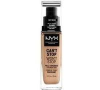 NYX Professional Makeup Fond de Teint Liquide Couvrant Tenue 24h Can't Stop Won't Stop Liquid Foundation, Waterproof, Fini Mat, Formule Vegan, Teinte : Soft Beige (07.5)
