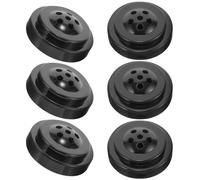 Base de Mât de Drapeau pour Bureau, Lot de 6, Plastique Noir | Socle Rond à 6 Trous, Fond Antidérapant, Stabilité sur Table, pour Salle de Conférence et Salon