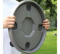 Base de mobilité des plantes avec architecture à double roue et centre de gravité optimisé pour un mouvement contrôlé (gris)