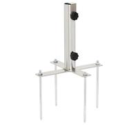 Base de parasol avec piquets de sol ?32-48 mm argenté acier vidaXL