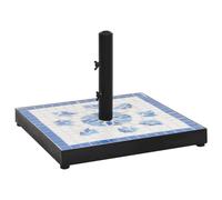 Base de parasol bleu et blanc carré 12 kg vidaXL vidaXL