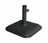 Base De Parasol Carrée En Ciment - Marbueno Summer - 35x35x5,2 Cm - 11 Kg - Noir - Compatible Ø30/35/38 Mm Multicolore
