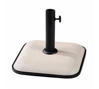 Base De Parasol Carrée En Ciment - Marbueno Summer - 35x35x5,2 Cm - Blanc - 11 Kg - Compatible Ø30/35/38 Mm Multicolore