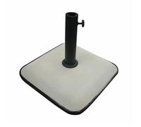 Base De Parasol Carrée En Ciment - Marbueno Summer - 45x45x7,3 Cm - 25 Kg - Blanc - Compatible Ø35/38/48 Mm Multicolore