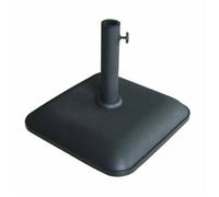 Base De Parasol Carrée En Ciment - Marbueno Summer - 45x45x7,3 Cm - 25 Kg - Noir - Compatible Ø35/38/48 Mm Multicolore