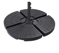 Base de parasol d'extérieur de 22 L, support de parasol de terrasse, support de parasol déporté en porte-à-faux, base circulaire déportée, becs faciles à remplir, crochets de connecteur de base, pour