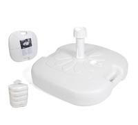 Base De Parasol - Marque - Remplissable - 16 Litres - Blanc - Carré Multicolore