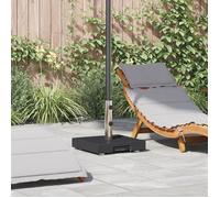 vidaXL Base de parasol sur roulettes avec poignée - granit noir 29 kg carrée