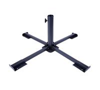 AKTIVE Pied Pliable pour Parasol de Terrasse Extérieur Ø86X34 cm, Acier pour Mât de 38 à 50 mm, Support Parasol de Jardin, Pied de Parasol, Résistant, Léger, Compact et Facile à Placer (53991)