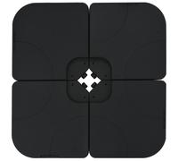 Base De Parasol Portable Sable/Eau 60 L Noir