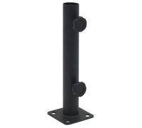 vidaXL Base de parasol pour mât Ø32/34/38 mm Acier noir mat