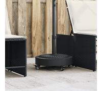 vidaXL Base de Parasol avec Roues pour mâts Ø38 / 48 mm 27 kg Rond, Base de Parasol, Pied de Parasol de terrasse, Porte-Parasol, Support de Parasol