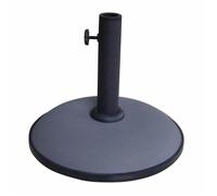 Base De Parasol Ronde En Ciment - Marbueno Summer - 36x29,5 Cm - 11 Kg - Gris - Compatible Ø30/35/38 Mm - Design Moderne Multicolore