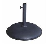 Base De Parasol Ronde En Ciment - Marbueno Summer - 45x36 Cm - 20 Kg - Noir - Compatible Ø30/35/38 Mm - Design Moderne Multicolore