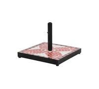 Base de parasol terre cuite et blanc carré 12 kg 362218