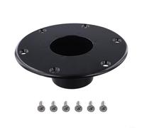 Base de pied de table en aluminium pour camping-car et bateau - Montage encastré stable - Design noir - 15 cm de diamètre - Installation facile - S'adapte à la plupart des pieds de table