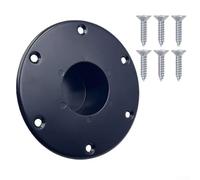 Base de pied de table en aluminium pour véhicule récréatif - Support de sol rond encastré pour yacht et camping-car - Diamètre extérieur de 15 cm/diamètre intérieur 5,7 cm - Noir