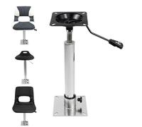 Base de pivot du siège - hauteur réglable en acier inoxydable premium 55 à 70 cm | Pied de siège de bateau | Post de sièg fileté avec rotation à 360 ° pour les chaises de sièges marins et de pêche
